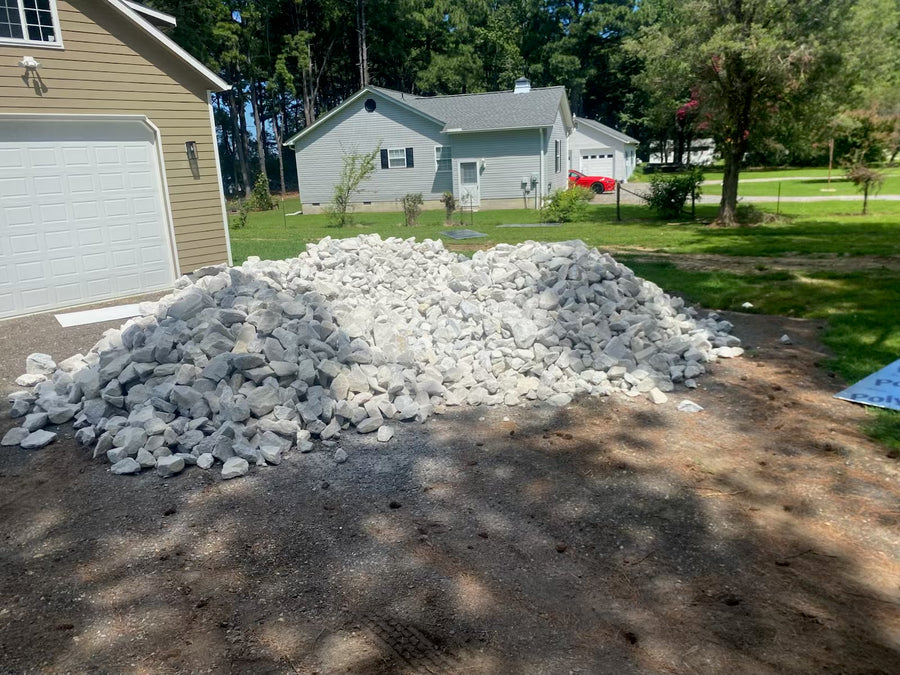 Gravel delivered to residential property